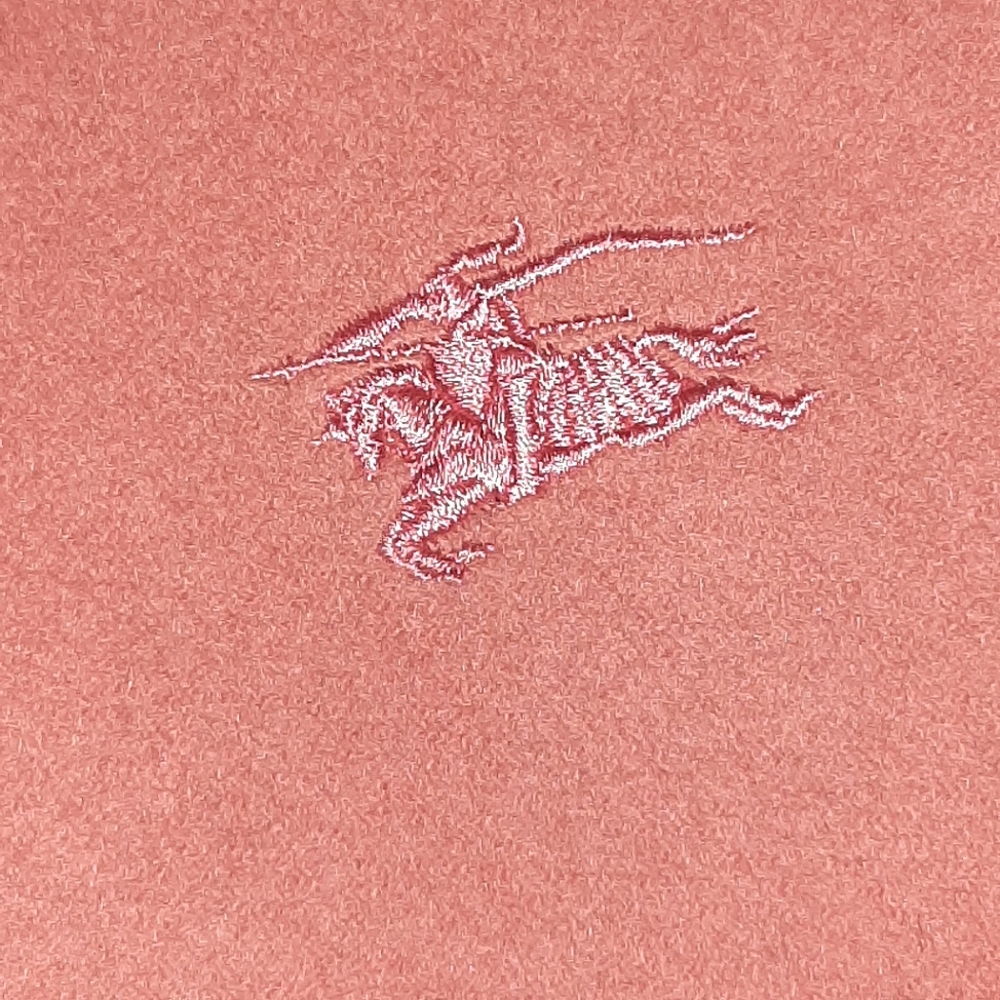 BURBERRY | Peach Cashmere Knight Logo - Picture 4 of 7